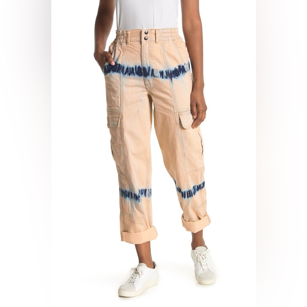 BDG Tie-Dye Cargo High Waisted Jeans Straight Legs Wmns Size W30